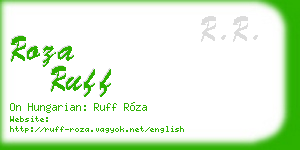 roza ruff business card